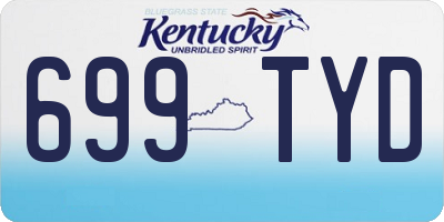 KY license plate 699TYD
