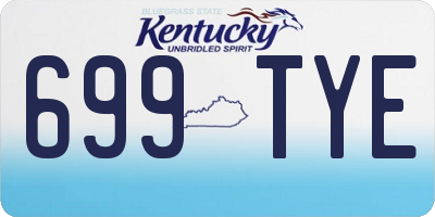KY license plate 699TYE
