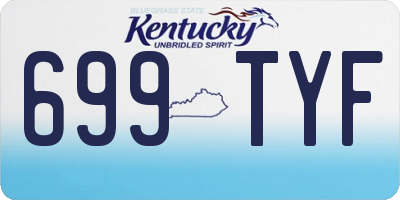 KY license plate 699TYF