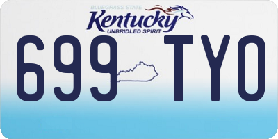 KY license plate 699TYO
