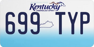 KY license plate 699TYP