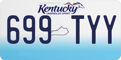 KY license plate 699TYY