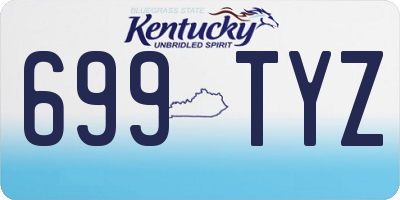 KY license plate 699TYZ