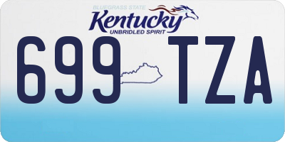 KY license plate 699TZA