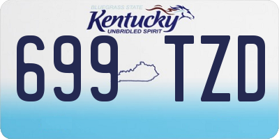 KY license plate 699TZD