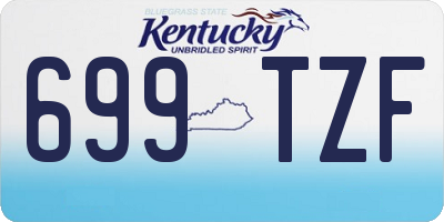 KY license plate 699TZF
