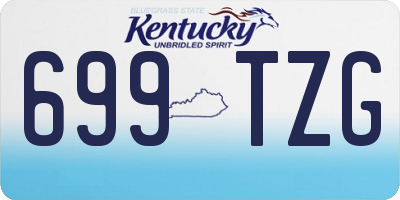 KY license plate 699TZG
