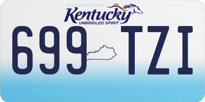 KY license plate 699TZI