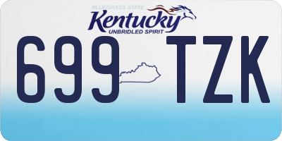 KY license plate 699TZK