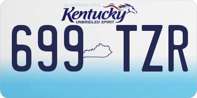 KY license plate 699TZR