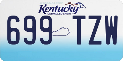KY license plate 699TZW