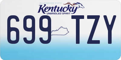KY license plate 699TZY