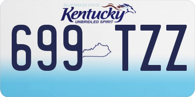 KY license plate 699TZZ