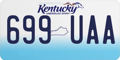 KY license plate 699UAA