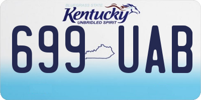 KY license plate 699UAB