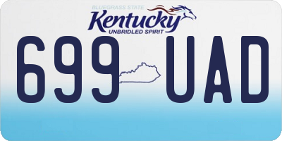 KY license plate 699UAD