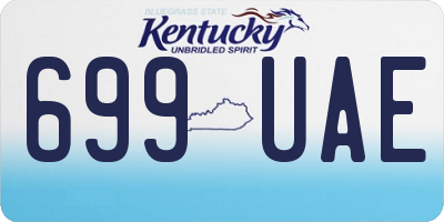 KY license plate 699UAE