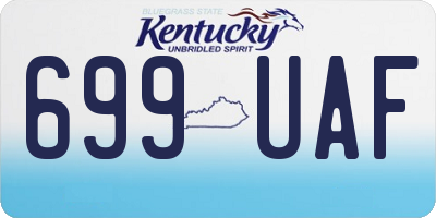 KY license plate 699UAF