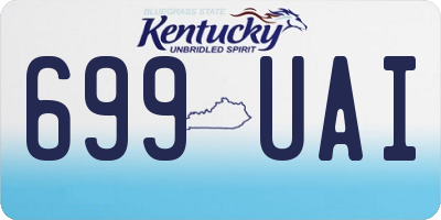 KY license plate 699UAI