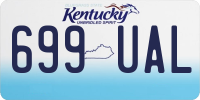KY license plate 699UAL