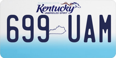 KY license plate 699UAM