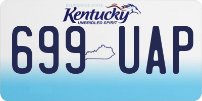 KY license plate 699UAP