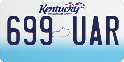 KY license plate 699UAR