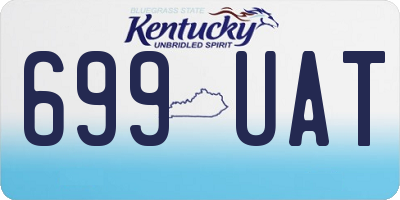 KY license plate 699UAT