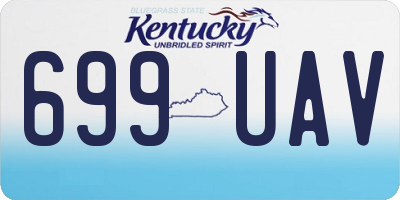 KY license plate 699UAV