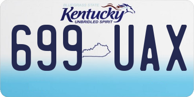 KY license plate 699UAX