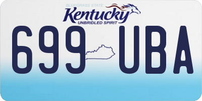 KY license plate 699UBA