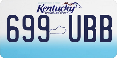 KY license plate 699UBB