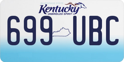 KY license plate 699UBC