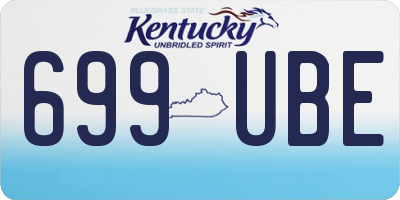 KY license plate 699UBE