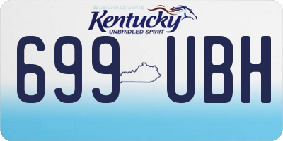 KY license plate 699UBH