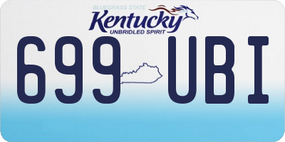 KY license plate 699UBI