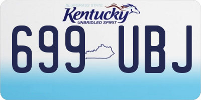 KY license plate 699UBJ