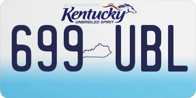 KY license plate 699UBL