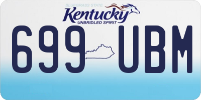 KY license plate 699UBM
