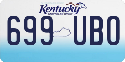 KY license plate 699UBO