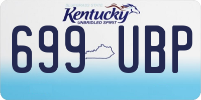 KY license plate 699UBP
