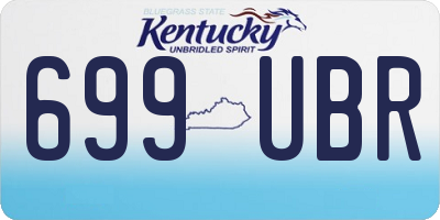 KY license plate 699UBR
