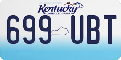 KY license plate 699UBT