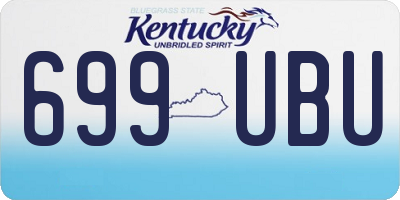 KY license plate 699UBU