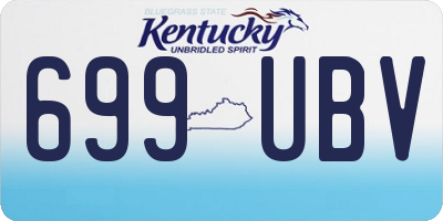 KY license plate 699UBV