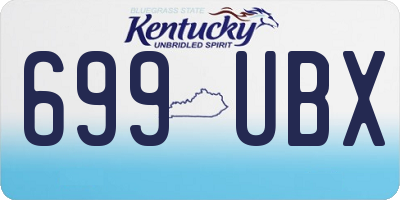 KY license plate 699UBX