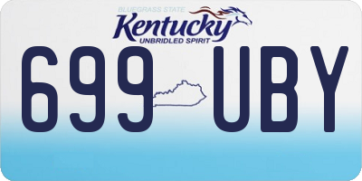 KY license plate 699UBY
