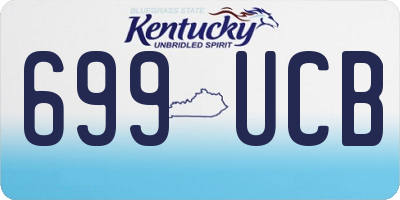 KY license plate 699UCB