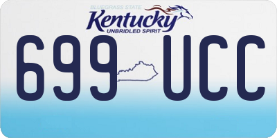 KY license plate 699UCC