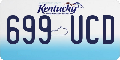KY license plate 699UCD